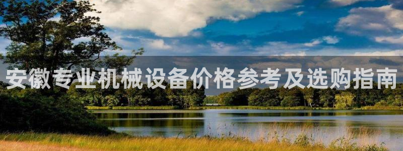 杏盛平台注册：安徽专业机械设备价格参考及选购指南