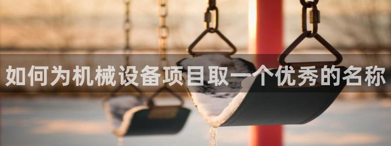 杏盛平台开户 贴吧：如何为机械设备项目取一个优秀的名称