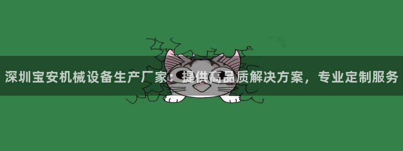 杏盛平台官网：深圳宝安机械设备生产厂家：提供高品质解决方案，专业定制服务