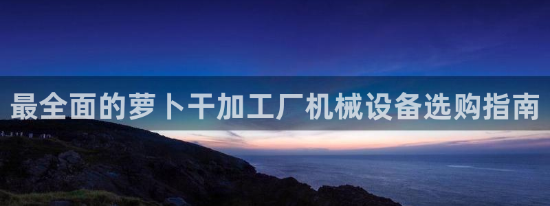 杏盛注册登录：最全面的萝卜干加工厂机械设备选购指南