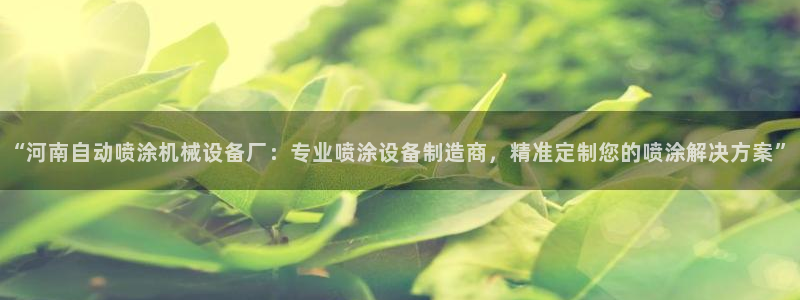 杏盛开户地址：“河南自动喷涂机械设备厂：专业喷涂设备制造商，精准定制您的喷涂解决