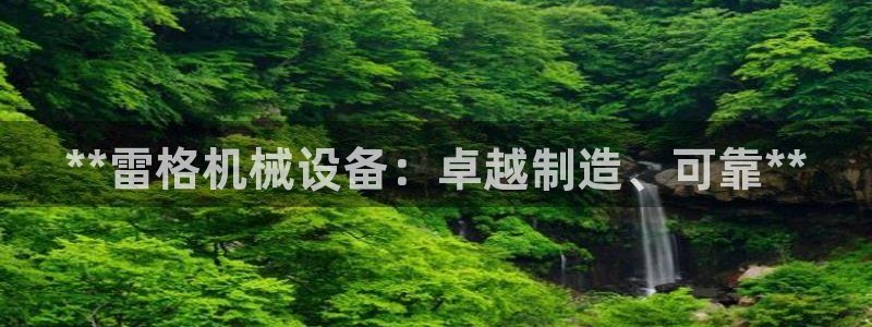 杏盛娱乐代理：**雷格机械设备：卓越制造、可靠**