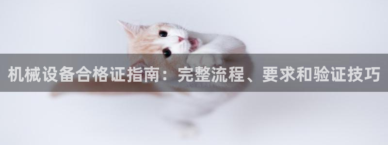 杏盛平台登录地址：机械设备合格证指南：完整流程、要求和验证技巧