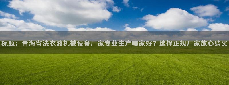 杏盛平台注册：标题：青海省洗衣液机械设备厂家专业生产哪家好？选择正规厂家放心购买