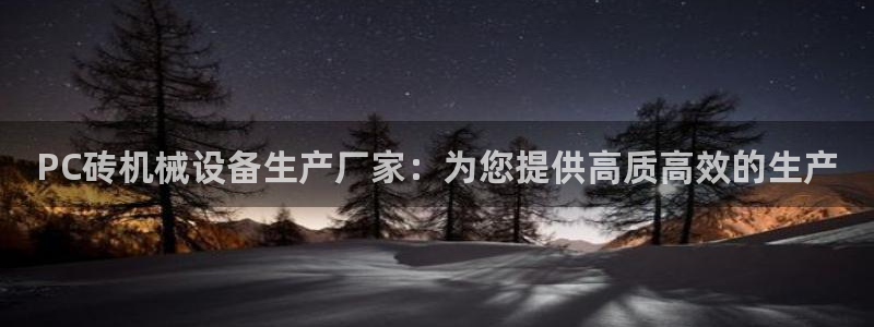 杏盛平台注册登录：PC砖机械设备生产厂家：为您提供高质高效的生产