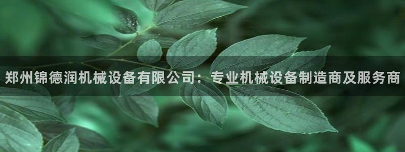 杏盛官网：郑州锦德润机械设备有限公司：专业机械设备制造商及服务商