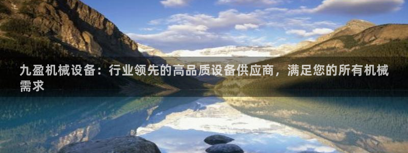 杏盛平台开户：九盈机械设备：行业领先的高